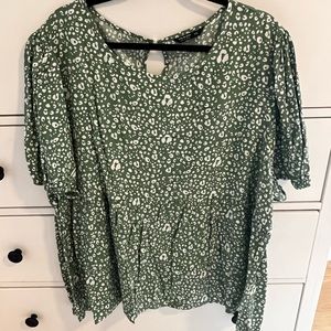 SHEIN leopard babydoll top